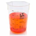 Globe Scientific 5000mL Beaker, Diamond Essentials, Griffin Style, Low Form, Printed Graduations, PMP 3652-5M